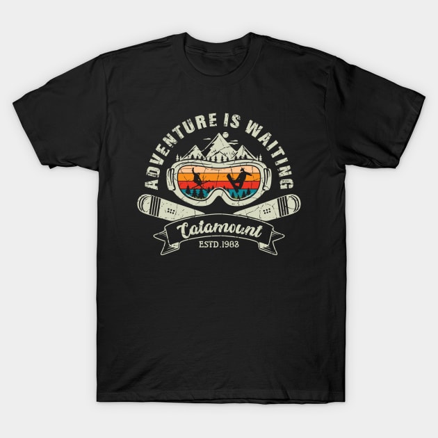 Retro Catamount Ski T-Shirt by Vintagety